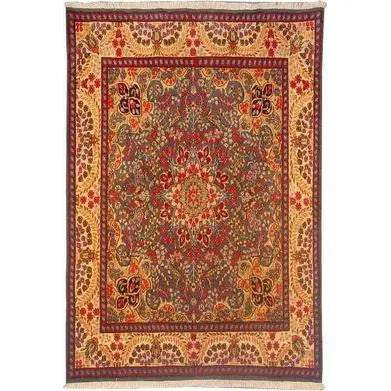 One Of The Kind Persian Kerman Rug 6'4" x 6'1"